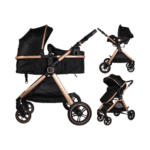 Ding Liam Black/Rose 3-in-1 Combi Kinderwagen