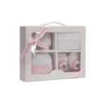 Interbaby 4 delig geboorte/cadeausetje roze