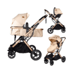 Ding juna kinderwagen 3 in 1 Beige/Rose combi kinderwagen