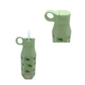 Mabebi drinkfles met kliksysteem en rietje 350ml schildpad groen - Afbeelding 2