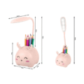 3 in 1 kindernachtlampje led - organizer stand - gsm/telefoonhouder roze - Afbeelding 2