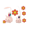 3 in 1 kindernachtlampje led - organizer stand - gsm/telefoonhouder roze - Afbeelding 5