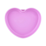 Chicco hartvormig siliconen bordje met zuignap roze