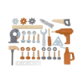 Tryco houten werkbank tal van accessoires grijs/wit - Afbeelding 2