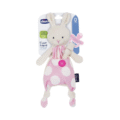 Chicco doudou pluche konijn fopspeenhouder roze - Afbeelding 3