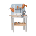Tryco houten werkbank tal van accessoires grijs/wit