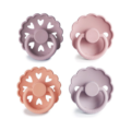 Frigg fopspeen 4-pack silicone (0-6m) - sunset bliss