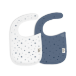 Interbaby slabbetjes sun stars blauw 2 stuks
