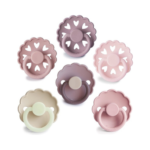 Frigg fopspeen 6-pack silicone (0-6m) blooming love rond