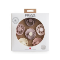 Frigg fopspeen 6-pack silicone (6-18m) blooming love rond - Afbeelding 2