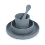 Jollein kinderserviesset 4-delig siliconen storm grey
