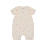 Minymo baby jumpsuit met bloemenprint crème/pastel