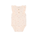 Fixoni mouwloze baby body met bloemetjes en kersenprint roze