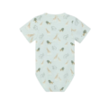 Minymo zachte baby romper safari groen met dierenprint - Afbeelding 2
