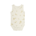 Minymo body zonder mouwen takjesprint creme