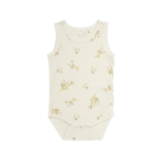 Minymo body zonder mouwen takjesprint creme